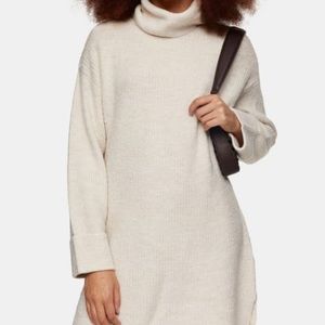 Topshop Funnel Neck Sweater Dress